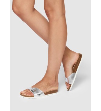 Pepe Jeans Sandalias Oban Metal W plateado
