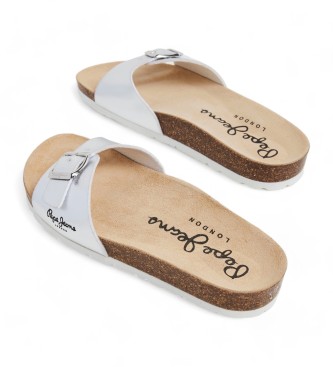 Pepe Jeans Sandalias Oban Metal W plateado