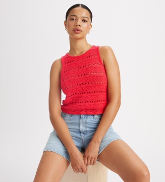 Levi's Camiseta Superbloom Crochet rojo