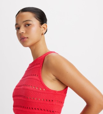 Levi's T-shirt en crochet Superbloom rouge