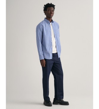 Gant Vichy blue check poplin Regular Fit shirt