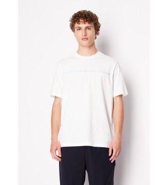 Armani Exchange Stribet T-shirt hvid