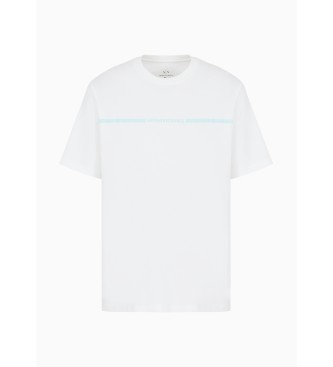 Armani Exchange Stribet T-shirt hvid