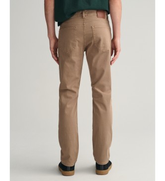 Gant Hlače Regular Fit Desert brown