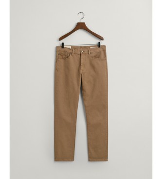 Gant Regular Fit Desert-bruna byxor