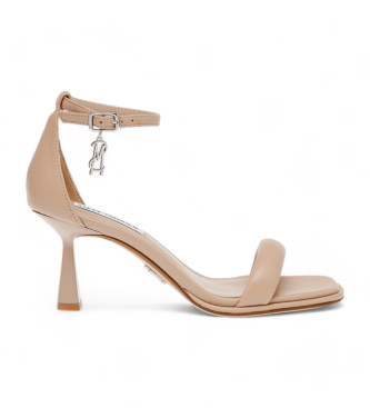 Steve Madden Bel-Air beige sandalen met hoge hak