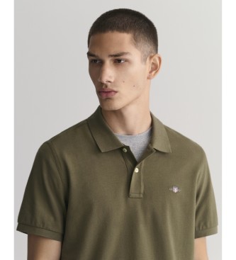 Gant Regular Fit Shield grnes Piqu-Poloshirt