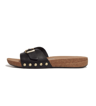 Fitflop Sandlias iQushion em pele preta