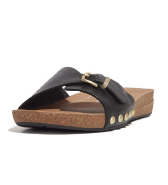 Fitflop iQushion leren sandalen zwart