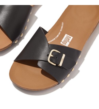 Fitflop iQushion leren sandalen zwart