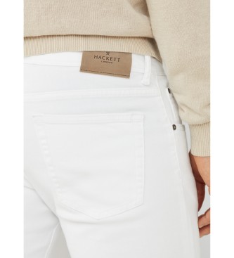 Hackett London Pantalon blanc contrast