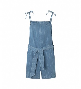 Pepe Jeans Short jumpsuit Zoe Stripe denim blue