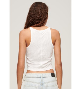 Superdry Camisola de alas branca com folhos