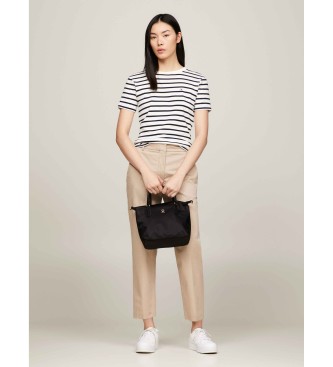 Tommy Hilfiger Borsa tote nera con papavero