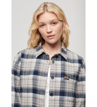 Superdry Navy ternet flannel overshirt