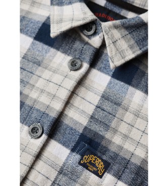 Superdry Navy ternet flannel overshirt