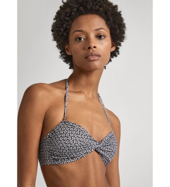 Pepe Jeans Top de bikini imprim noir