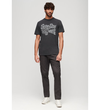 Superdry T-shirt Stay Lucky czarny