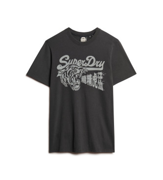 Superdry T-shirt Stay Lucky czarny