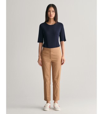 Gant Slim Fit Broek Sigaret Bruin