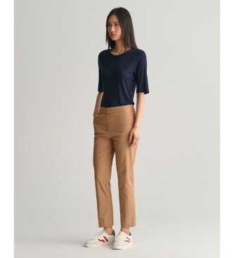 Gant Slim Fit Hose Zigarette braun