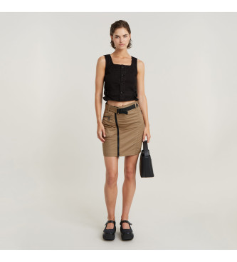 G-Star Brown zipped skirt