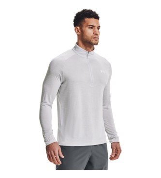 Under Armour T-shirt a maniche lunghe UA Tech con mezza zip grigio chiaro