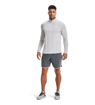 Under Armour T-shirt a maniche lunghe UA Tech con mezza zip grigio chiaro