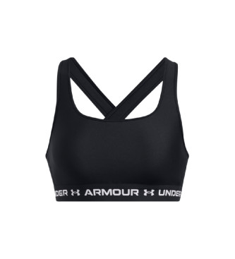 Under Armour Sports-bh med medium sttte p tvrs af ryggen, sort