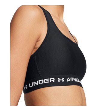 Under Armour Sports-bh med medium sttte p tvrs af ryggen, sort