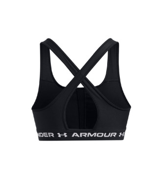 Under Armour Reggiseno sportivo nero con supporto medio incrociato sulla schiena