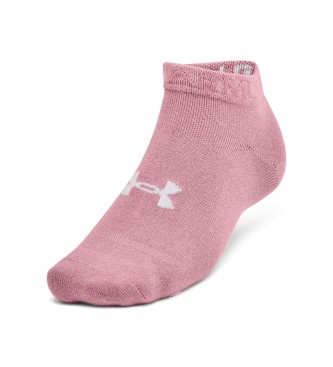 Under Armour Set om 6 strumpor med lg skrning rosa, gr, vit