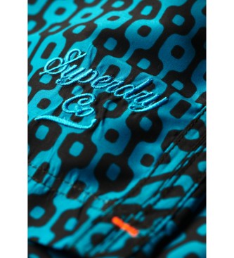 Superdry Printed swimsuit made from blue recycled material