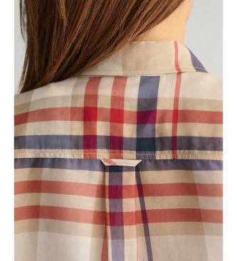 Gant Camisa castanha de corte regular