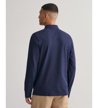 Gant Shield navy piqu polo shirt