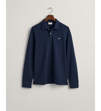 Gant Shield navy piqu polo shirt