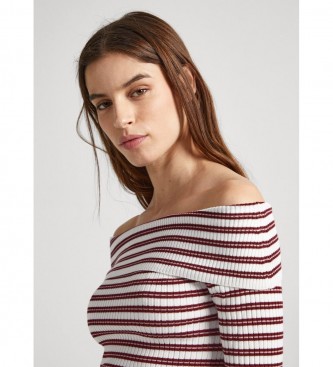 Pepe Jeans Top Danna wit, rood