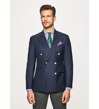 Hackett London Klasyczny granatowy blezer