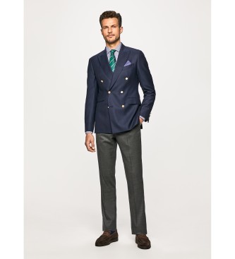 Hackett London Klasyczny granatowy blezer