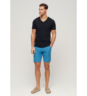 Superdry Hellblaue Chino-Shorts mit Gummizug