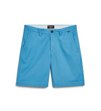 Superdry Hellblaue Chino-Shorts mit Gummizug