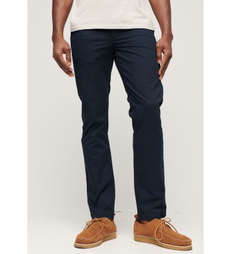 Superdry Pantalon chino slim fit marine 