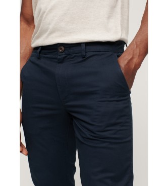 Superdry Pantaloni chino attillati blu scuro 