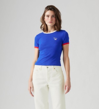 Levi's Rickie blauw T-shirt met opdruk