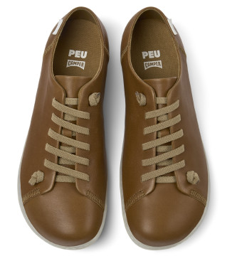 Camper Peu Cami Brown Leather Sneakers