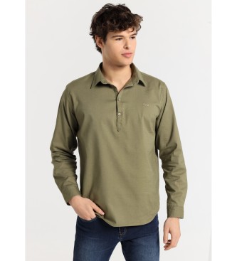 Lois Jeans Polo vert  manches longues