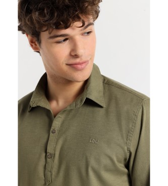 Lois Jeans Polo vert  manches longues