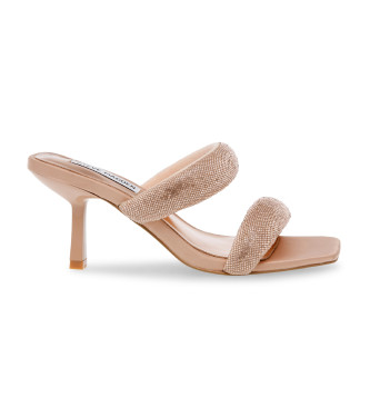 Steve Madden Sandlias douradas com entalhe superior