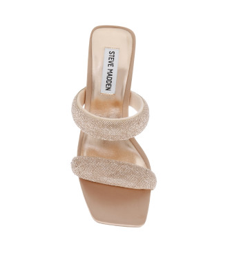 Steve Madden Sandlias douradas com entalhe superior