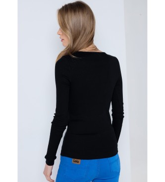 Lois Jeans Long sleeve slim fit t-shirt black